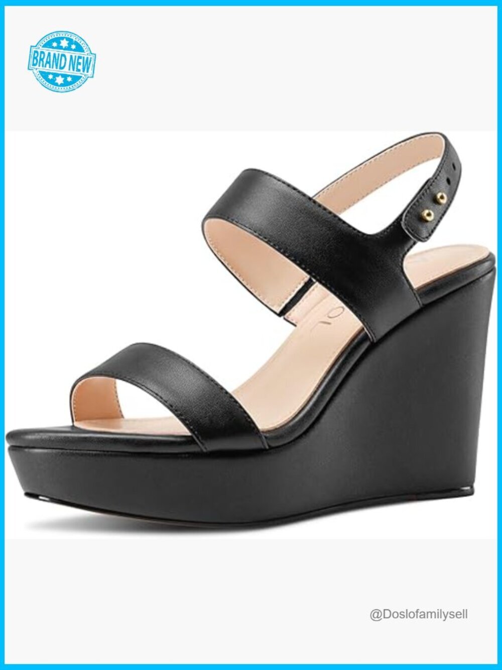 Ankle Strap Platform Wedge Sandals Open Toe High Heel Party Summer 3.9"